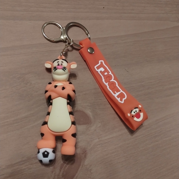 Disney Accessories - New Disney Tigger 3D Rubber Keychain  Winnie the Pooh Character Soccer Bag Charm